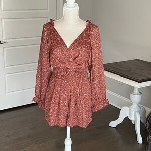 The Reset Floral Rust Dress